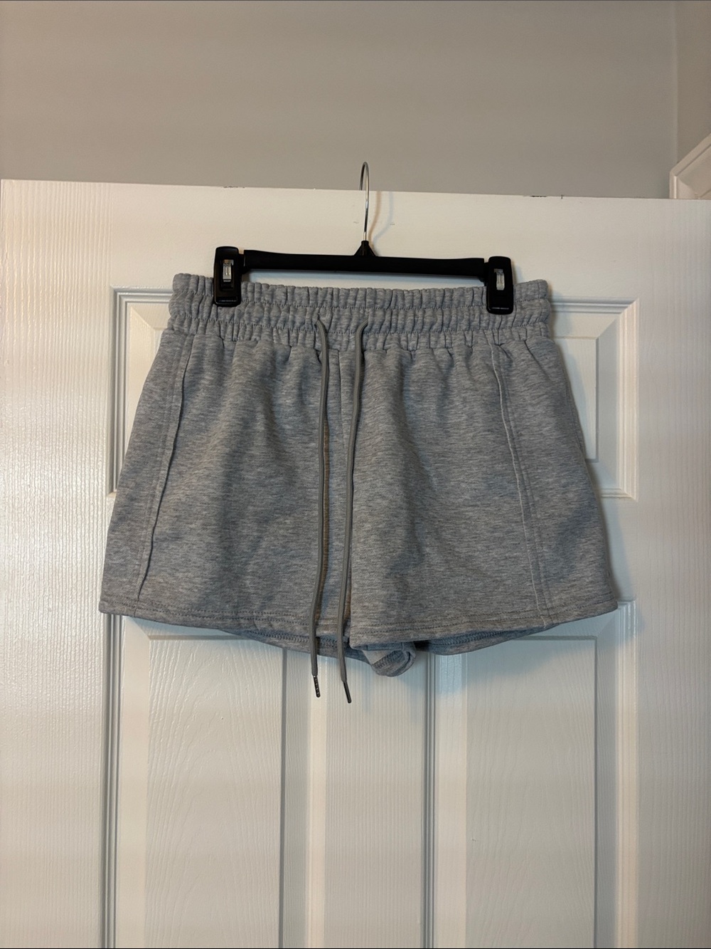 SHEIN Light Gray Elastic Waist Athletic Shorts